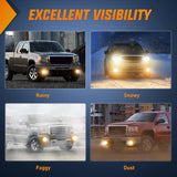 Nilight 2007 2008 2009 2010 2012 2013 GMC Sierra 1500 2007 2008 2009 2010 2012 2013 2014 Sierra 2500HD 3500HD Fog Lights Assembly Clear Lens 880 27W Bulbs, view 4