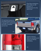 Nilight 2007 2008 2009 2010 2011 2012 2013 GMC Sierra 1500 2500HD 3500HD Tail light Assembly Rear Lamp Replacement OE Style Driver Passenger Side, view 5