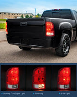 Nilight 2007 2008 2009 2010 2011 2012 2013 GMC Sierra 1500 2500HD 3500HD Tail light Assembly Rear Lamp Replacement OE Style Driver Side, view 3