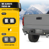 Nilight 2007-2010 2011 2012 2013 Toyota Tundra Rear Step Bumper Full Width Textured Black Solid Steel Off-Road with 2Pcs Upgraded 18W LED Lights D-Rings, view 6