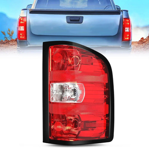 Nilight 2007 2008 2009 2010 2011 2012 2013 2014 Chevy Silverado 1500 2500HD 3500HD 2007 2008 2009 2010 2011 2012 2013 GMC Sierra 3500HD Tail light Assembly Rear Lamp w/Bulbs and Harness Passenger Side