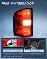 Nilight 2007 2008 2009 2010 2011 2012 2013 2014 Chevy Silverado 1500 2500HD 3500HD 2007 2008 2009 2010 2011 2012 2013 GMC Sierra 3500HD Tail light Assembly Rear Lamp w/Bulbs and Harness Driver Side, view 4