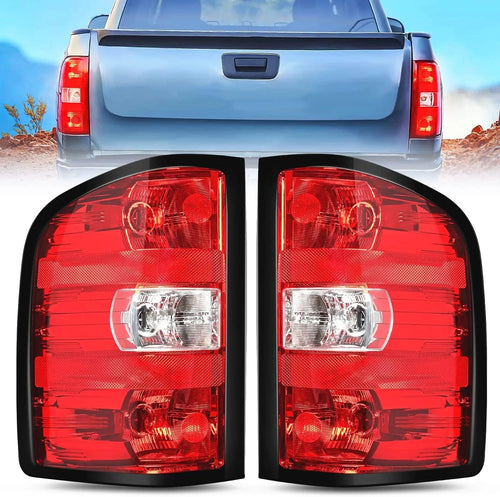 Nilight 2007 2008 2009 2010 2011 2012 2013 2014 Chevy Silverado 1500 2500HD 3500HD 2007 2008 2009 2010 2011 2012 2013 GMC Sierra 3500HD Tail light Assembly Rear Lamp Replacement w/Bulbs and Harness