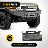 Nilight 2007 2008 2009 2010 2011 2012 2013 2014 Toyota FJ Cruiser Front Bumper Winch Plate Offroad 120W Light Bar 18W LED Light Pods 2 D-Rings, view 6