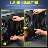 Nilight 2007 2008 2009 2010 2011 2012 2013 2014 2015 2016 2017 Jeep Wrangler JK Grill Clip-in Mesh Inserts Guard, view 5
