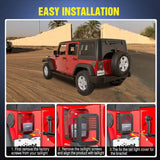 Nilight 2007 2008 2009 2010 2011 2012 2013 2014 2015 2016 2017 Jeep Wrangler JK Unlimited Rear Light Covers Protector, view 4