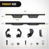 Nilight 2007-2018 Chevy Silverado GMC Sierra 1500 2007 2008 2009 2010 2011 2012 2013 2014 2015 2016 2017 2018 2019 Chevy Silverado GMC Sierra 2500HD 3500HD Crew Cab Running Boards 4 Inch Drop Side Steps Bolt-on Black Powder Coated, view 2