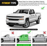 Nilight 2007-2018 Chevy Silverado/GMC Sierra 1500 Double Extended Cab 2007 2008 2009 2010 2011 2012 2013 2014 2015 2016 2017 2018 2019 Chevy Silverado/GMC Sierra 2500HD 3500HD 6 Inch Aluminum Side Step Nerf Bars Running Boards, view 3