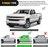 Nilight 2007-2018 Chevy Silverado/GMC Sierra 1500 Double Extended Cab 2007 2008 2009 2010 2011 2012 2013 2014 2015 2016 2017 2018 2019 Chevy Silverado/GMC Sierra 2500HD 3500HD 6 Inch Stainless Steel Side Step Nerf Bars Running Boards, view 3