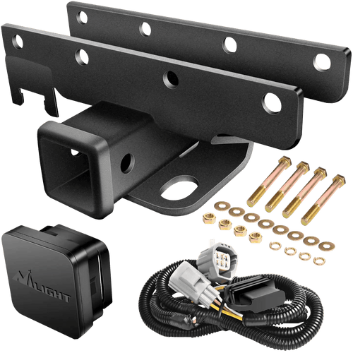 Nilight 2007 2008 2009 2010 2011 2012 2013 2014 2015 2016 2017 2018 Jeep Wrangler JK 4Door 2Door Unlimited 2 Inch Rear Bumper Tow Trailer Hitch