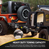 Nilight 2007 2008 2009 2010 2011 2012 2013 2014 2015 2016 2017 2018 Jeep Wrangler JK 4Door 2Door Unlimited 2 Inch Rear Bumper Tow Trailer Hitch, view 2