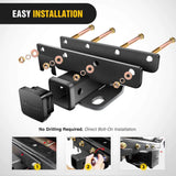 Nilight 2007 2008 2009 2010 2011 2012 2013 2014 2015 2016 2017 2018 Jeep Wrangler JK 4Door 2Door Unlimited 2 Inch Rear Bumper Tow Trailer Hitch, view 4