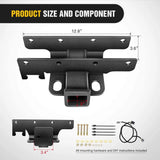Nilight 2007 2008 2009 2010 2011 2012 2013 2014 2015 2016 2017 2018 Jeep Wrangler JK 4Door 2Door Unlimited 2 Inch Rear Bumper Tow Trailer Hitch, view 5