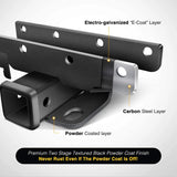 Nilight 2007 2008 2009 2010 2011 2012 2013 2014 2015 2016 2017 2018 Jeep Wrangler JK 4Door 2Door Unlimited 2 Inch Rear Bumper Tow Trailer Hitch, view 6