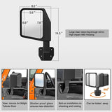 Nilight 2007 2008 2009 2010 2011 2012 2013 2014 2015 2016 2017 2018 Jeep Wrangler JK 4Door Front Rear Tubular Doors W/Side View Mirrors, view 2
