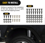 Nilight 2007 2008 2009 2010 2011 2012 2013 2014 2015 2016 2017 2018 Jeep Wrangler JK Front Rear Fender Flares Kit, view 3