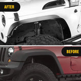 Nilight 2007 2008 2009 2010 2011 2012 2013 2014 2015 2016 2017 2018 Jeep Wrangler JK Front Rear Fender Flares Kit, view 5