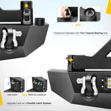 Nilight 2007-2012 2013 2014 2015 2016 2017 2018 Jeep Wrangler JK & Wrangler JK Unlimited Rear Bumper Spare Tire Rack Hitch Receiver 2Pcs LED Lights Pods, view 5