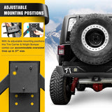 Nilight 2007-2012 2013 2014 2015 2016 2017 2018 Jeep Wrangler JK & Wrangler JK Unlimited Rear Bumper Spare Tire Rack Hitch Receiver 2Pcs LED Lights Pods, view 6