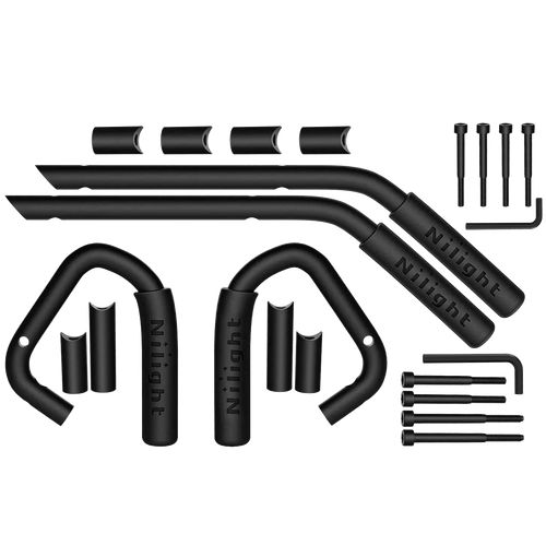 Nilight 2007 2008 2009 2010 2011 2012 2013 2014 2015 2016 2017 2018 Jeep Wrangler JK JKU Front Rear Grab Aluminum Roll Bar Grip Handles