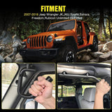 Nilight 2007 2008 2009 2010 2011 2012 2013 2014 2015 2016 2017 2018 Jeep Wrangler JK JKU Front Rear Grab Aluminum Roll Bar Grip Handles, view 2
