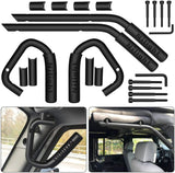 Nilight 2007 2008 2009 2010 2011 2012 2013 2014 2015 2016 2017 2018 Jeep Wrangler JK JKU Front Rear Grab Aluminum Roll Bar Grip Handles, view 4