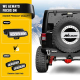 Nilight 2007 2008 2009 2010 2011 2012 2013 2014 2015 2016 2017 2018 Jeep Wrangler JK Rear Bumper Rock Crawler Bumper with Hitch Receiver 2Pcs Upgraded 18W LED Lights Off Road Textured Black, view 6
