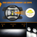 Nilight 2007 2008 2009 2010 2011 2012 2013 2014 2015 2016 2017 2018 Jeep Wrangler JK TJ LJ DRL Fog Light Assembly, view 5