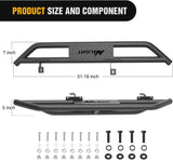Nilight 2007 2008 2009 2010 2011 2012 2013 2014 2015 2016 2017 2018 Jeep Wrangler JK & Unlimited 2 Door Running Boards Upgraded Dual Girder System Side Step Slip-Proof Textured Black Heavy Duty Truck Nerf Bars (No 4 DR & No JL), view 2