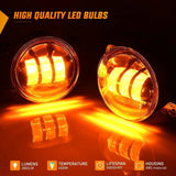 Nilight 2007 2008 2009 2010 2011 2012 2013 2014 2015 2016 2017 2018 Jeep Wrangler JK Unlimited JKU Amber Fog Light Assembly, view 3