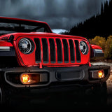 Nilight 2007 2008 2009 2010 2011 2012 2013 2014 2015 2016 2017 2018 Jeep Wrangler JK Unlimited JKU Amber Fog Light Assembly, view 5