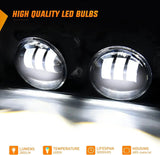 Nilight 2007 2008 2009 2010 2011 2012 2013 2014 2015 2016 2017 2018 Jeep Wrangler JK Unlimited JKU White Fog Light Assembly, view 3