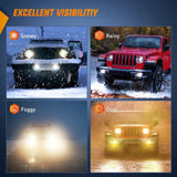 Nilight 2007 2008 2009 2010 2011 2012 2013 2014 2015 2016 2017 2018 Jeep Wrangler JK Unlimited JKU White Fog Light Assembly, view 4
