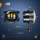 Nilight 2007 2008 2009 2010 2011 2012 2013 2014 2015 2016 2017 2018 Jeep Wrangler JK Unlimited JKU White Fog Light Assembly, view 6