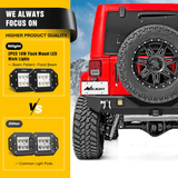 Nilight 2007 2008 2009 2010 2011 2012 2013 2014 2015 2016 2017 2018 Jeep Wrangler JK & Unlimited (2/4 Doors) Rear Bumper Hitch Receiver 2Pcs LED Lights Pods D-rings, view 5