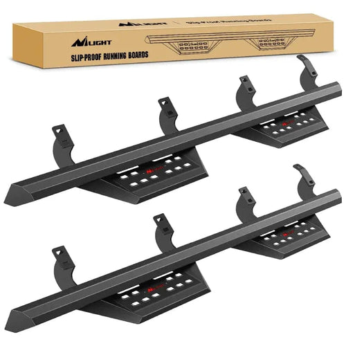 Nilight 2007 2008 2009 2010 2011 2012 2013 2014 2015 2016 2017 2018 2019 2020 2021 Toyota Tundra CrewMax Cab Running Boards 3.6 Inch Drop Side Steps Bolt-on Black Powder Coated