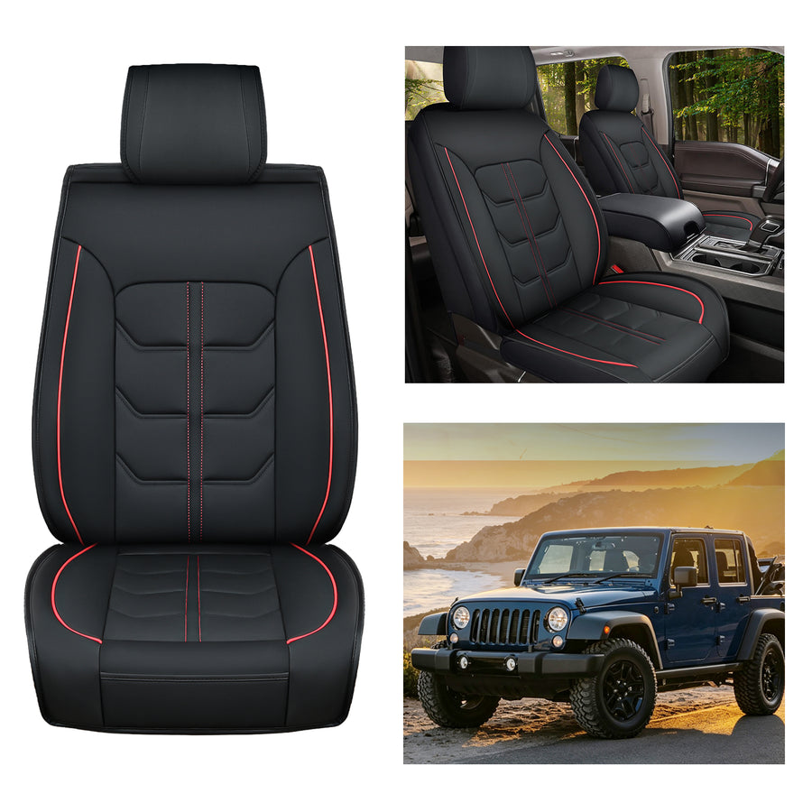 Nilight 2007 2008 2009 2010 2011 2012 2013 2014 2015 2016 2017 2018 2019 2020 2021 2022 2023 2024 Jeep Wrangler JK JL 4Door Front Seat Covers