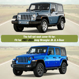 Nilight 2007 2008 2009 2010 2011 2012 2013 2014 2015 2016 2017 2018 2019 2020 2021 2022 2023 2024 Jeep Wrangler JK JL 4Door Seat Covers, view 5