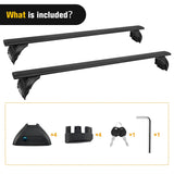 Nilight 2007 2008 2009 2010 2011 2012 2013 2014 2015 2016 2017 2018 Jeep Wrangler JK 2018 2019 2020 2021 2022 2023 2024 Jeep Wrangler; 2019 2020 2021 2022 2023 2024 Jeep Gladiator JT Roof Rack Cross Bars Aluminum Anti-Theft Lock, view 4