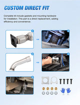 Nilight 2008 2009 2010 Dodge Grand Caravan | Chrysler Town & Country 3.3L 3.8L Catalytic Converter, view 4