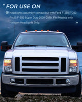 Nilight 2008 2009 2010 Ford F250 F350 F450 Super Duty Headlight Assembly Black Housing Clear Reflector Clear Lens, view 6