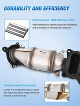 Nilight 2008 2009 2010 2011 2012 Honda Accord 2.4L & 2009 2010 2011 2012 2013 2014 Acura TSX Catalytic Converter, view 3
