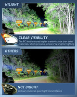 Nilight 2008 2009 2010 2011 2012 2013 Nissan Rogue 2014 2015 Select Headlight Assembly Black Housing Amber Reflector Upgraded Clear Lens, view 3