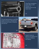 Nilight 2008 2009 2010 2011 2012 2013 2014 2015 2016 Ford F250 F350 F450 Super Duty Taillight Assembly Rear Lamp Replacement OE Style Passenger Side, view 6