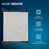 Nilight 2008 - 2020 Dodge Grand Caravan & 2008 2009 2010 2011 2012 2013 2014 2015 2016 Chrysler Town & Country & 2009 2010 2011 2012 2013 2014 Volkswagen Routan & 2012 2013 2014 2015 Ram C/V 3.3L 3.6L 3.8L 4.0L V6 FWD Radiator, view 2
