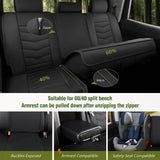 Nilight 2008 2009 2010 2011 2012 2013 2014 2015 2016 2017 2018 2019 2020 2021 2022 2023 2024 Toyota Tundra Double Cab CrewMax Cab Seat Covers, view 4
