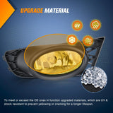 Nilight 2009 2010 2011 Honda Civic Sedan Fog Light Assembly Amber Lens H11 12V 55W Bulbs, view 3