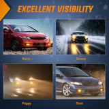 Nilight 2009 2010 2011 Honda Civic Sedan Fog Light Assembly Amber Lens H11 12V 55W Bulbs, view 4
