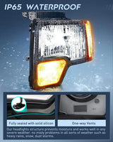 Nilight 2009 2010 2011 2012 2013 2014 Ford F150 Headlight Assembly Black Case Amber Reflector, view 6