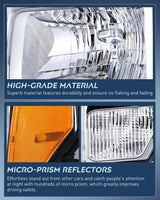 Nilight 2009 2010 2011 2012 2013 2014 Ford F150 Headlight Assembly Chrome Case Amber Reflector, view 6